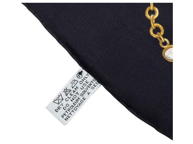 Chanel Black and Multicolor Silk Scarf Multiple colors - view 7