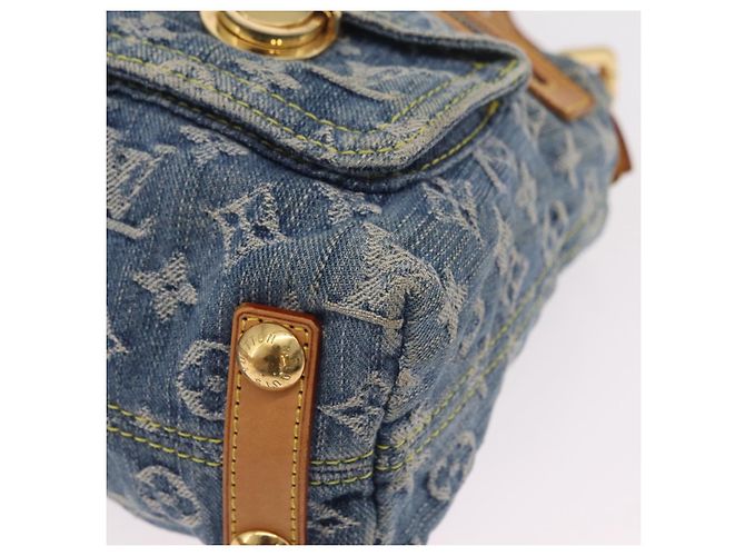 LOUIS VUITTON Monogram Denim Buggy PM Shoulder Bag Blue M95049 LV Auth 207666A Azul - vista 16