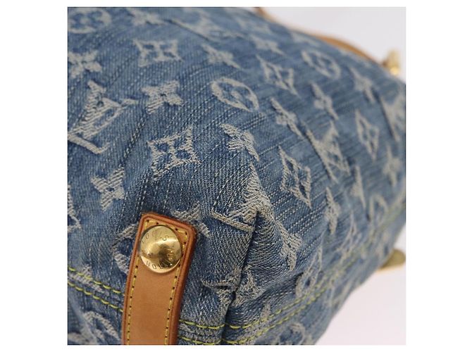 LOUIS VUITTON Monogram Denim Buggy PM Shoulder Bag Blue M95049 LV Auth 207666A Azul - vista 18