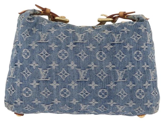 LOUIS VUITTON Monogram Denim Buggy PM Shoulder Bag Blue M95049 LV Auth 207666A Azul - vista 2