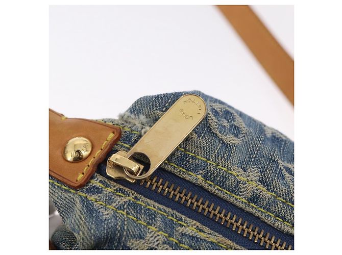 LOUIS VUITTON Monogram Denim Buggy PM Shoulder Bag Blue M95049 LV Auth 207666A Azul - vista 20