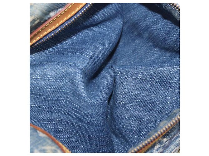 LOUIS VUITTON Monogram Denim Buggy PM Shoulder Bag Blue M95049 LV Auth 207666A Azul - vista 25