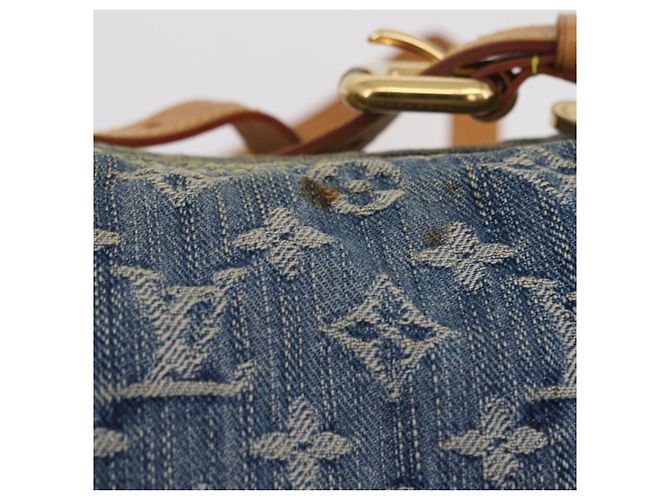 LOUIS VUITTON Monogram Denim Buggy PM Shoulder Bag Blue M95049 LV Auth 207666A Azul - vista 3