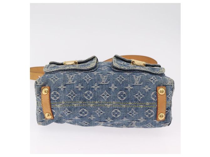 LOUIS VUITTON Monogram Denim Buggy PM Shoulder Bag Blue M95049 LV Auth 207666A Azul - vista 6