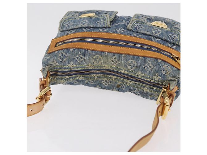 LOUIS VUITTON Monogram Denim Buggy PM Shoulder Bag Blue M95049 LV Auth 207666A Azul - vista 7