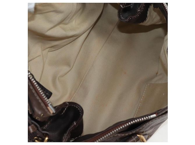 Chloé Chloe Paddington Handtasche Leder Braun Gold Silber Authentisch 207438V Golden - Ansicht 10