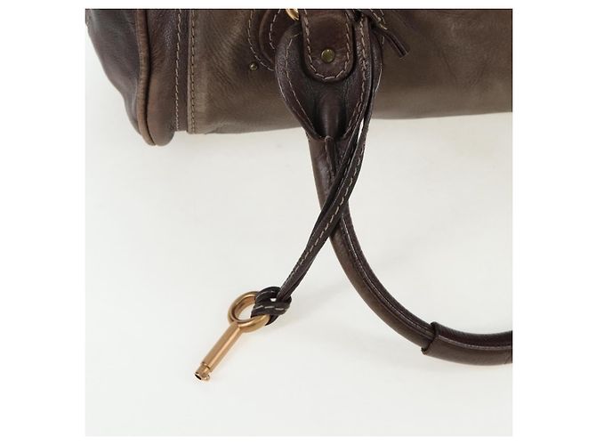 Chloé Chloe Paddington Handtasche Leder Braun Gold Silber Authentisch 207438V Golden - Ansicht 18