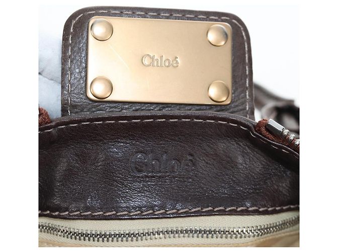 Chloé Chloe Paddington Handtasche Leder Braun Gold Silber Authentisch 207438V Golden - Ansicht 22