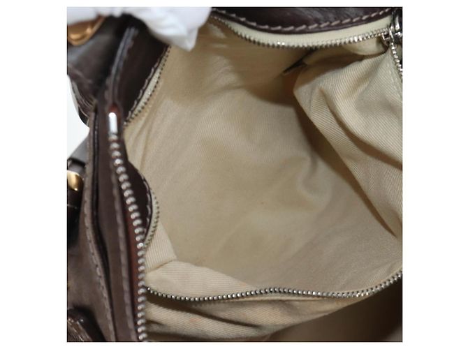 Chloé Chloe Paddington Handtasche Leder Braun Gold Silber Authentisch 207438V Golden - Ansicht 28