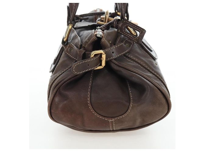Chloé Chloe Paddington Handtasche Leder Braun Gold Silber Authentisch 207438V Golden - Ansicht 3