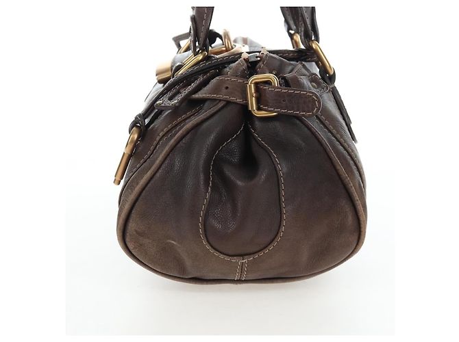 Chloé Chloe Paddington Handtasche Leder Braun Gold Silber Authentisch 207438V Golden - Ansicht 4