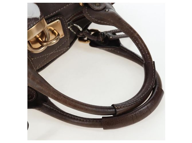 Chloé Chloe Paddington Handtasche Leder Braun Gold Silber Authentisch 207438V Golden - Ansicht 7