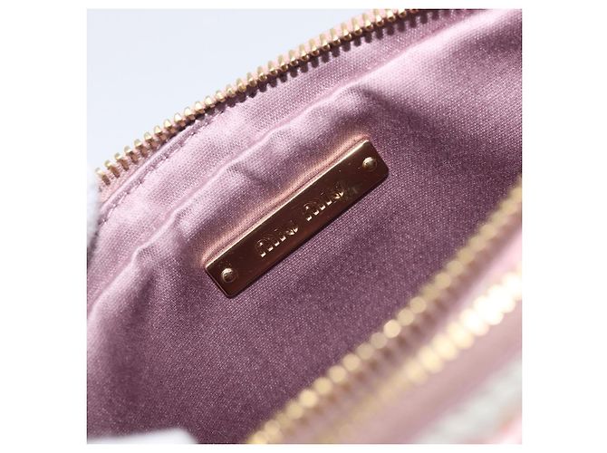 Bolso de hombro Miu Miu Cuero Rosa Oro Auth 206365M Dorado - vista 22