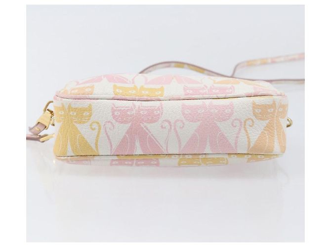 Bolso de hombro Miu Miu Cuero Rosa Oro Auth 206365M Dorado - vista 5