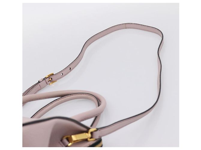 Bolsa Miu Miu em Couro 2way Rosa Tom Dourado Auth 167741M - vista 15