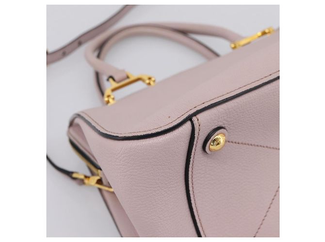 Bolsa Miu Miu em Couro 2way Rosa Tom Dourado Auth 167741M - vista 17