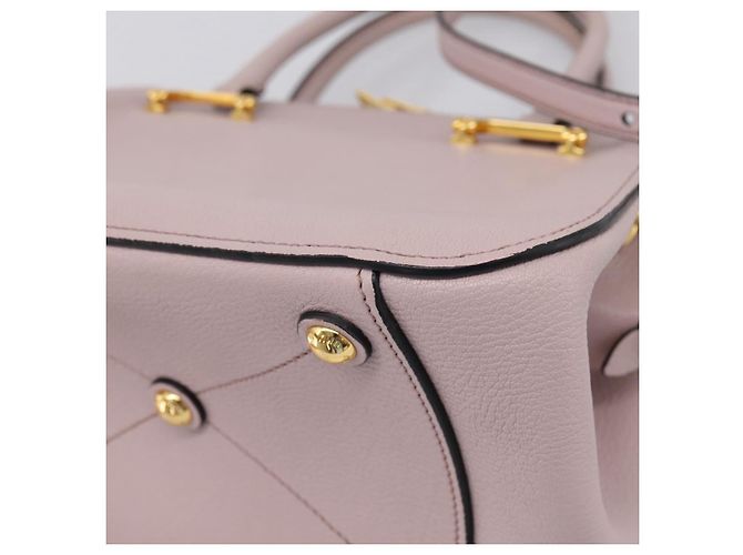 Bolsa Miu Miu em Couro 2way Rosa Tom Dourado Auth 167741M - vista 18