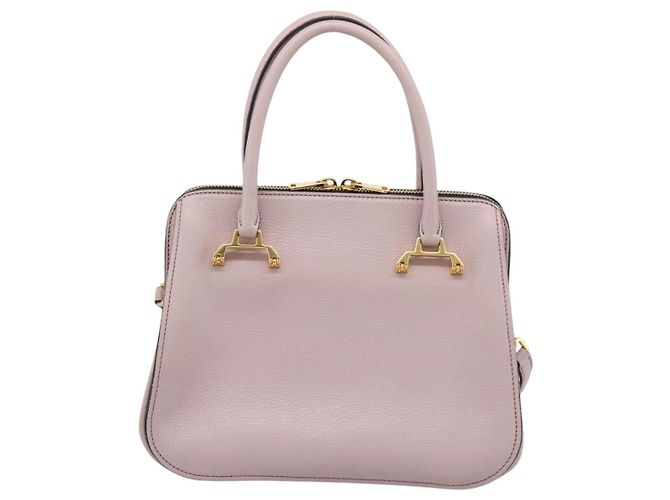 Bolsa Miu Miu em Couro 2way Rosa Tom Dourado Auth 167741M - vista 2