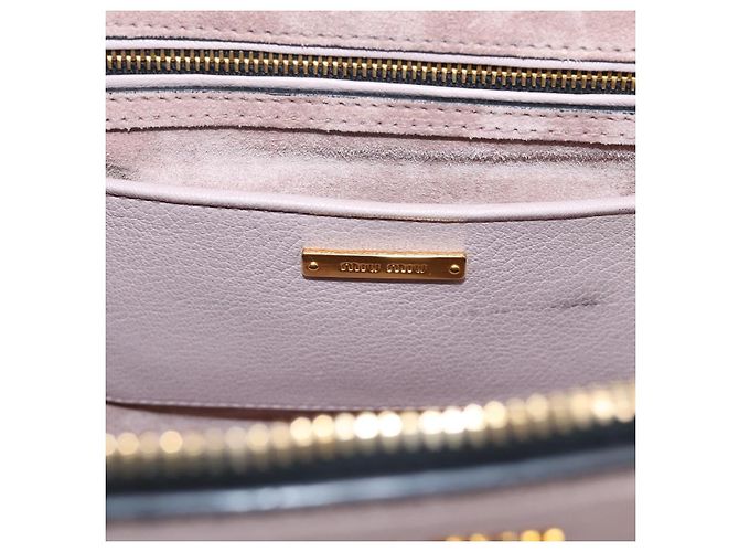 Bolsa Miu Miu em Couro 2way Rosa Tom Dourado Auth 167741M - vista 22