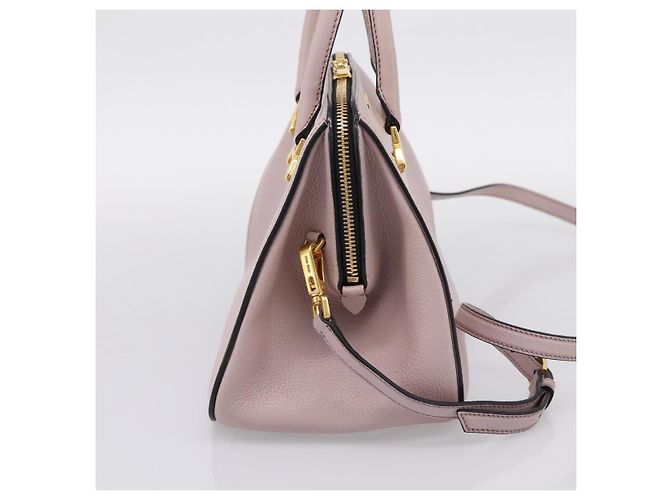 Bolsa Miu Miu em Couro 2way Rosa Tom Dourado Auth 167741M - vista 3