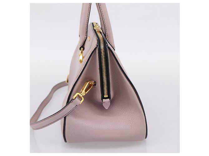 Bolsa Miu Miu em Couro 2way Rosa Tom Dourado Auth 167741M - vista 4