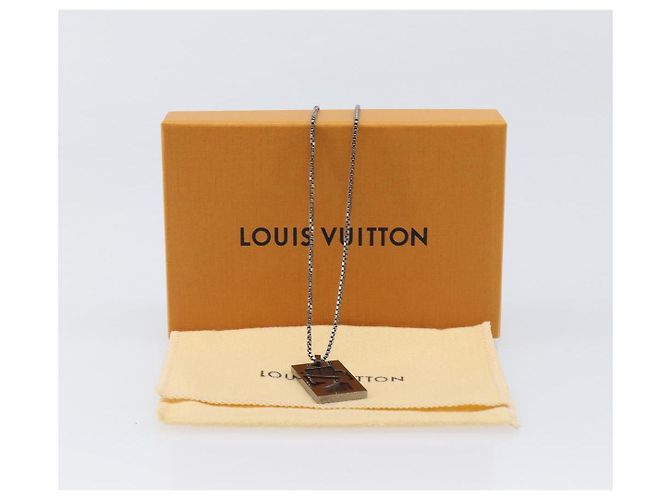 LOUIS VUITTON Collana Pendente Cape Town Metallo Argento M66199 LV Auth ar14337V - vista 12