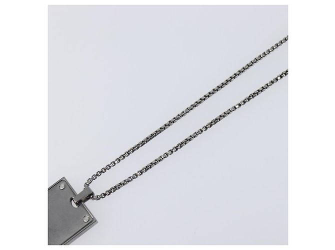 LOUIS VUITTON Collana Pendente Cape Town Metallo Argento M66199 LV Auth ar14337V - vista 13