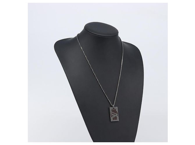 LOUIS VUITTON Collana Pendente Cape Town Metallo Argento M66199 LV Auth ar14337V - vista 18