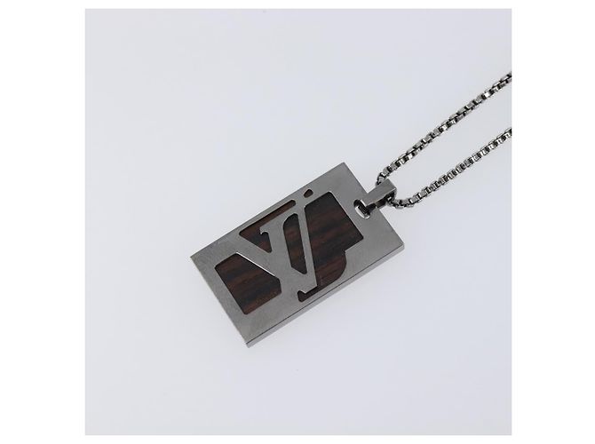 LOUIS VUITTON Collana Pendente Cape Town Metallo Argento M66199 LV Auth ar14337V - vista 3