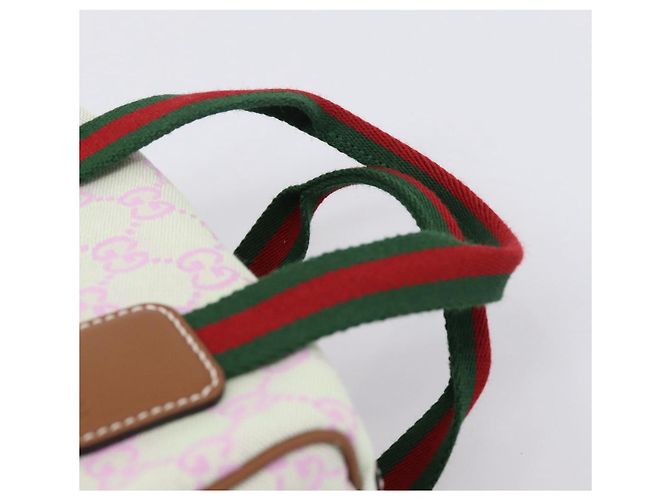 Borsa a mano GUCCI GG Canvas Web Sherry Line 2way Green Gold 856055 Auth BA15763M D'oro Verde - vista 14