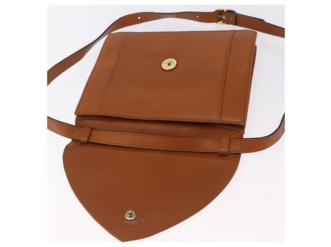 Autre Marque Bolsa de ombro Saint Laurent em couro marrom tom dourado Auth ka6428A - vista 11
