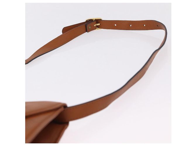 Autre Marque Bolsa de ombro Saint Laurent em couro marrom tom dourado Auth ka6428A - vista 15