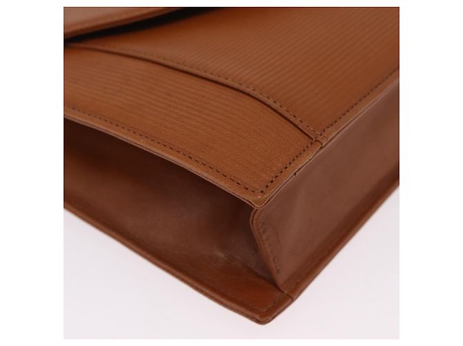 Autre Marque Bolsa de ombro Saint Laurent em couro marrom tom dourado Auth ka6428A - vista 17