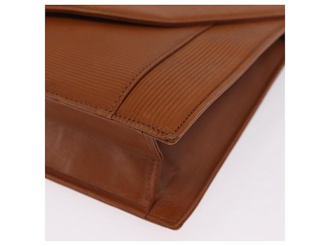 Autre Marque Bolsa de ombro Saint Laurent em couro marrom tom dourado Auth ka6428A - vista 18