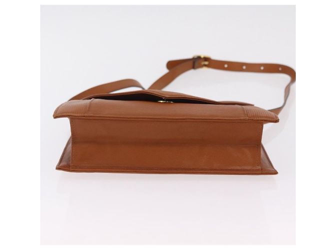Autre Marque Bolsa de ombro Saint Laurent em couro marrom tom dourado Auth ka6428A - vista 7