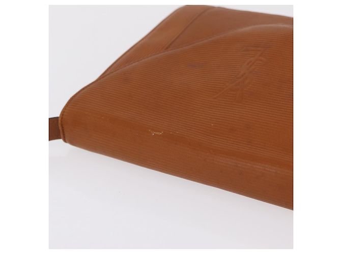 Autre Marque Bolsa de ombro Saint Laurent em couro marrom tom dourado Auth ka6428A - vista 8