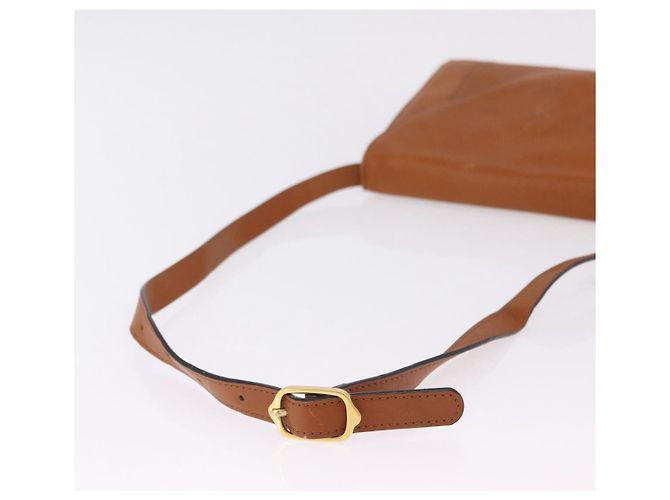 Autre Marque Bolsa de ombro Saint Laurent em couro marrom tom dourado Auth ka6428A - vista 9