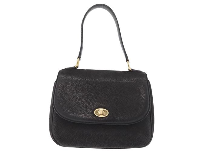 Céline CELINE Shoulder Bag Leather Black Gold Auth 206882 Golden - view 13