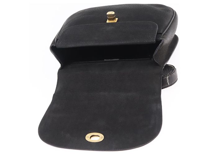 Céline CELINE Shoulder Bag Leather Black Gold Auth 206882 Golden - view 19