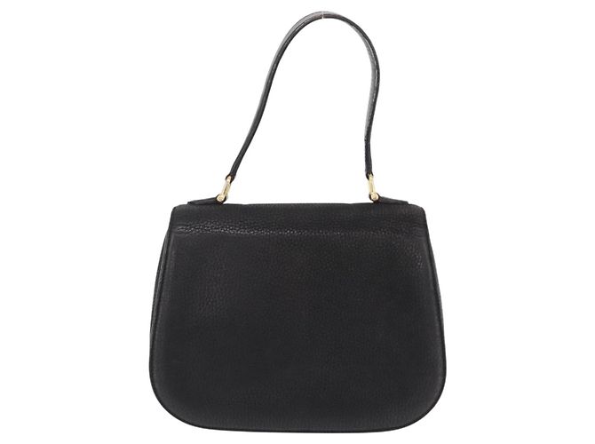 Céline CELINE Shoulder Bag Leather Black Gold Auth 206882 Golden - view 2