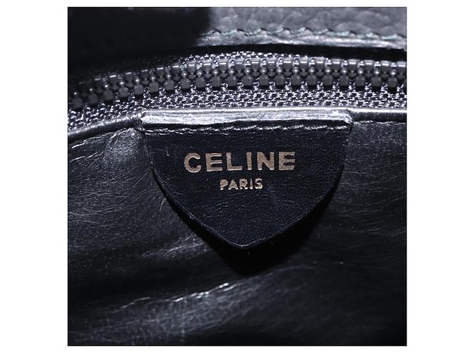 Céline CELINE Shoulder Bag Leather Black Gold Auth 206882 Golden - view 21