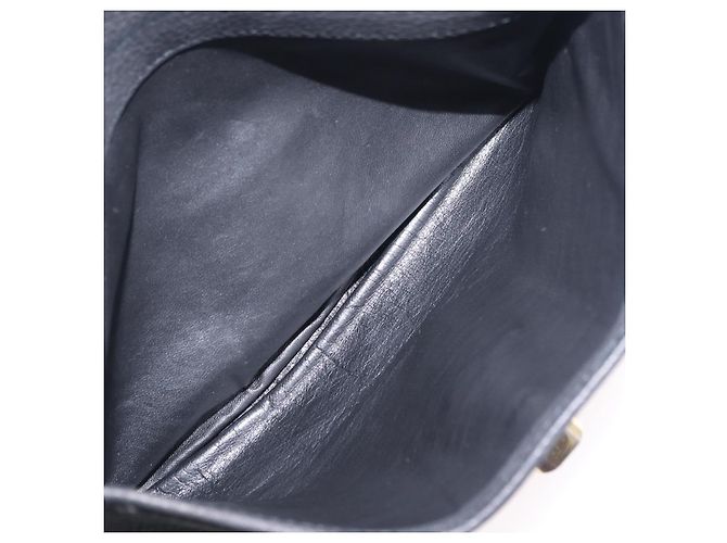 Céline CELINE Shoulder Bag Leather Black Gold Auth 206882 Golden - view 26