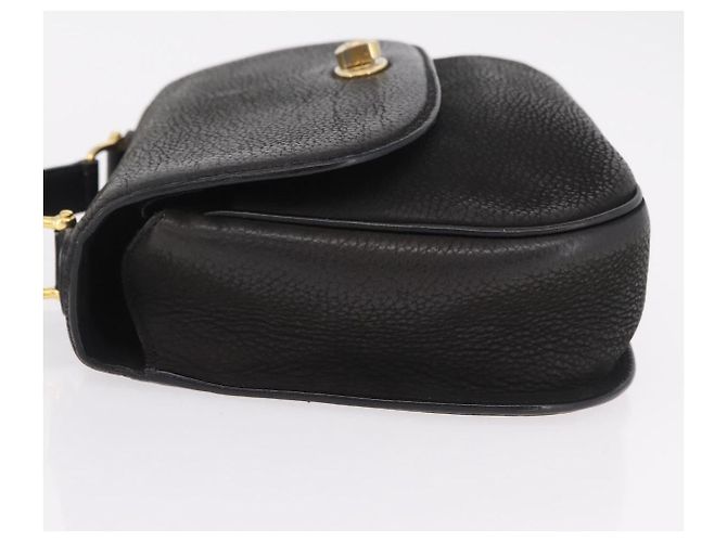 Céline CELINE Shoulder Bag Leather Black Gold Auth 206882 Golden - view 4