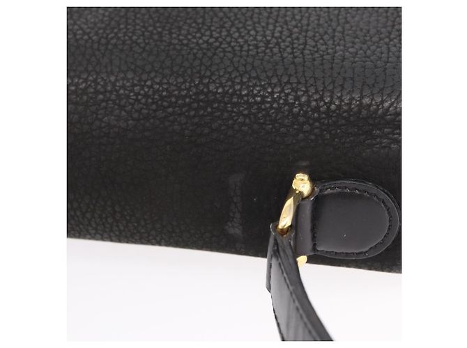 Céline CELINE Shoulder Bag Leather Black Gold Auth 206882 Golden - view 7