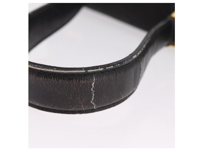 Céline CELINE Shoulder Bag Leather Black Gold Auth 206882 Golden - view 9
