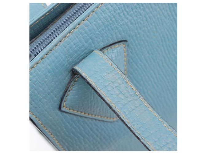 Saco Tote LOEWE em couro azul claro dourado Auth bs37496A - vista 10