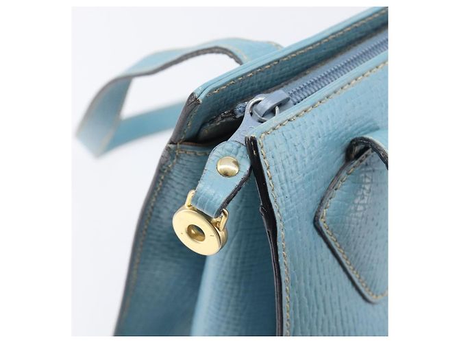 Saco Tote LOEWE em couro azul claro dourado Auth bs37496A - vista 11