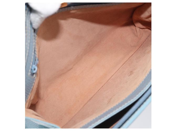 Saco Tote LOEWE em couro azul claro dourado Auth bs37496A - vista 12