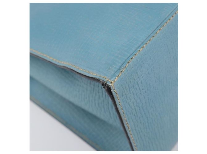 Saco Tote LOEWE em couro azul claro dourado Auth bs37496A - vista 16