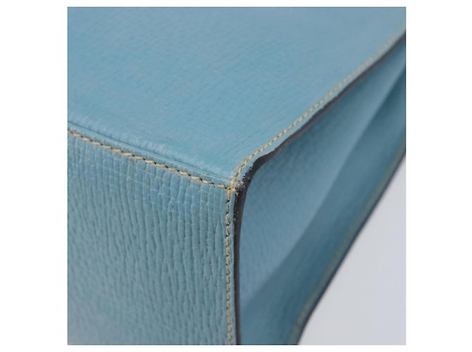 Saco Tote LOEWE em couro azul claro dourado Auth bs37496A - vista 17